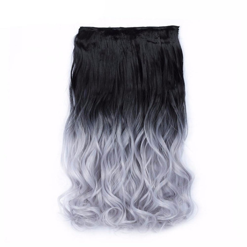 Valen Wigs Synthetic Heat Resistant 22" Ombre Wigs Chocolate Brown to Blonde Women Wavy Hair One Piece Clip in Hair Extensions