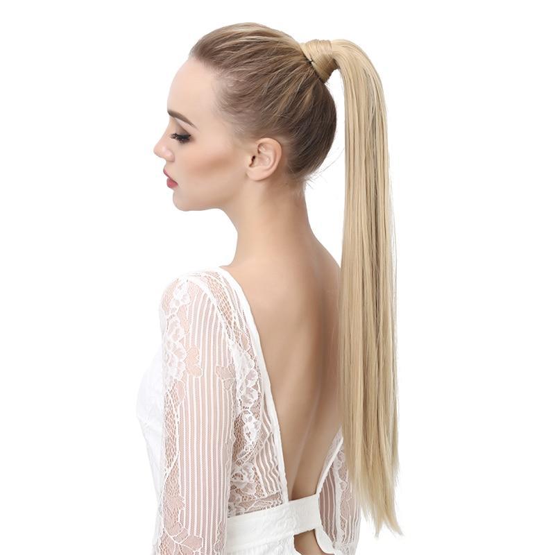 SARLA 24" 28" Wrap Synthetic Ponytail Hair Extension Ponytail Hair Clip Ponytail Wig Pony Tail Flase Hairpiece Hair Tail Hair