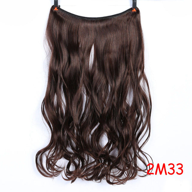 JINKAILI WIG Long Synthetic Hair Extensions Secret Fish Line Hairpieces Silky Straight real natural Synthetic