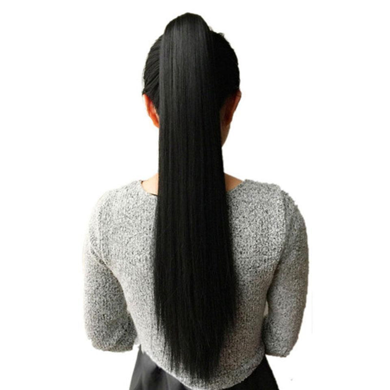 DIFEI 2018 New Ponytail Wig Synthetic High Temperature Fiber Long Fake Hair Pieces Drawstring Ponytail Extensions for Women
