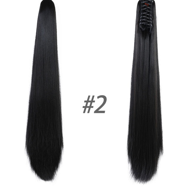 DIFEI 2018 New Ponytail Wig Synthetic High Temperature Fiber Long Fake Hair Pieces Drawstring Ponytail Extensions for Women