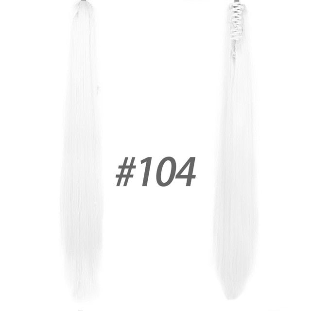 DIFEI 2018 New Ponytail Wig Synthetic High Temperature Fiber Long Fake Hair Pieces Drawstring Ponytail Extensions for Women