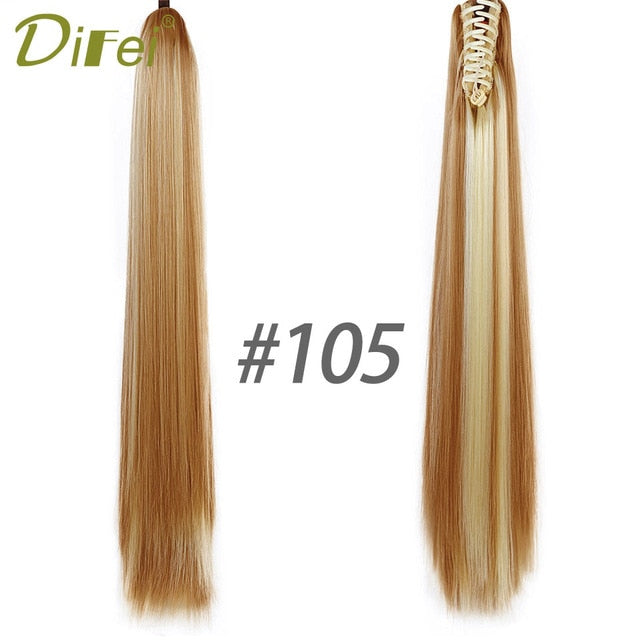 DIFEI 2018 New Ponytail Wig Synthetic High Temperature Fiber Long Fake Hair Pieces Drawstring Ponytail Extensions for Women