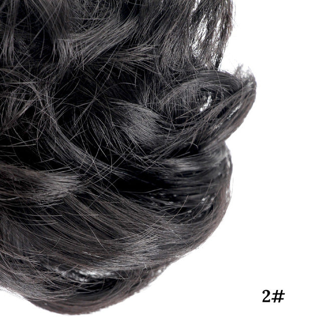 Alileader Hair Bun Extensions Wavy Curly Messy Hair Extensions Donut Hair Chignons Hair Piece Wig Hairpiece Donut Updo Ponytail