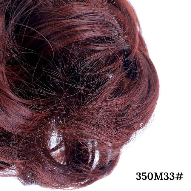 Alileader Hair Bun Extensions Wavy Curly Messy Hair Extensions Donut Hair Chignons Hair Piece Wig Hairpiece Donut Updo Ponytail