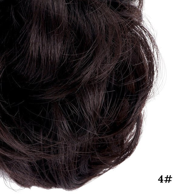 Alileader Hair Bun Extensions Wavy Curly Messy Hair Extensions Donut Hair Chignons Hair Piece Wig Hairpiece Donut Updo Ponytail