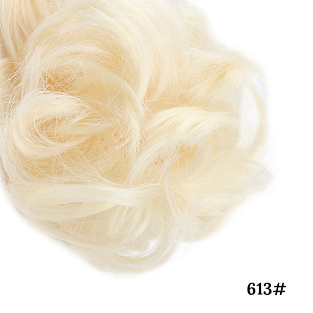 Alileader Hair Bun Extensions Wavy Curly Messy Hair Extensions Donut Hair Chignons Hair Piece Wig Hairpiece Donut Updo Ponytail