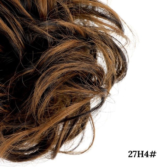 Alileader Hair Bun Extensions Wavy Curly Messy Hair Extensions Donut Hair Chignons Hair Piece Wig Hairpiece Donut Updo Ponytail