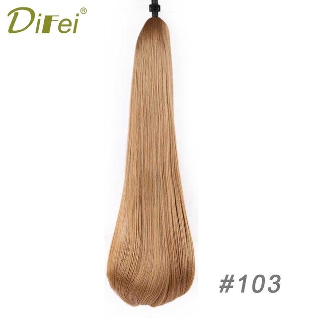LIMPOPO Long Straight Ponytail Claw Drawstring Ponytail Heat Resistant Clip In Hair Extensions Hair Tail Fake Hairpieces