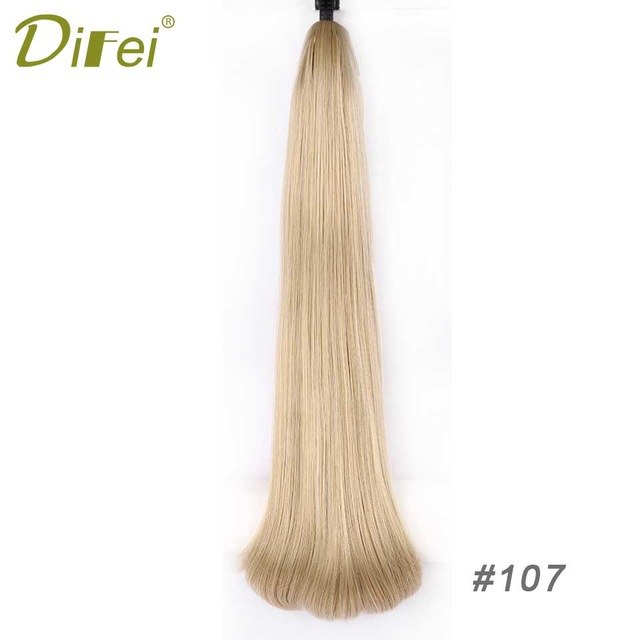 LIMPOPO Long Straight Ponytail Claw Drawstring Ponytail Heat Resistant Clip In Hair Extensions Hair Tail Fake Hairpieces