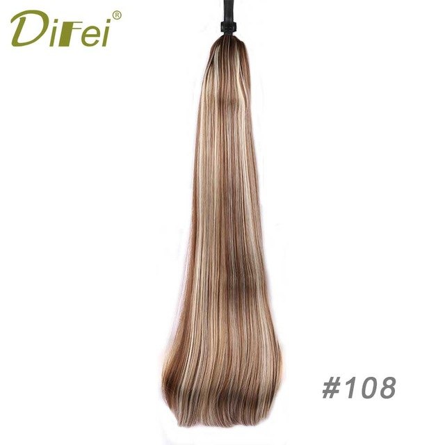 LIMPOPO Long Straight Ponytail Claw Drawstring Ponytail Heat Resistant Clip In Hair Extensions Hair Tail Fake Hairpieces